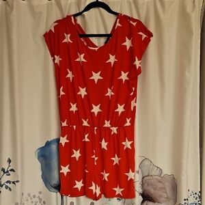 HEIMISH USA Red and White Star Kids One Piece